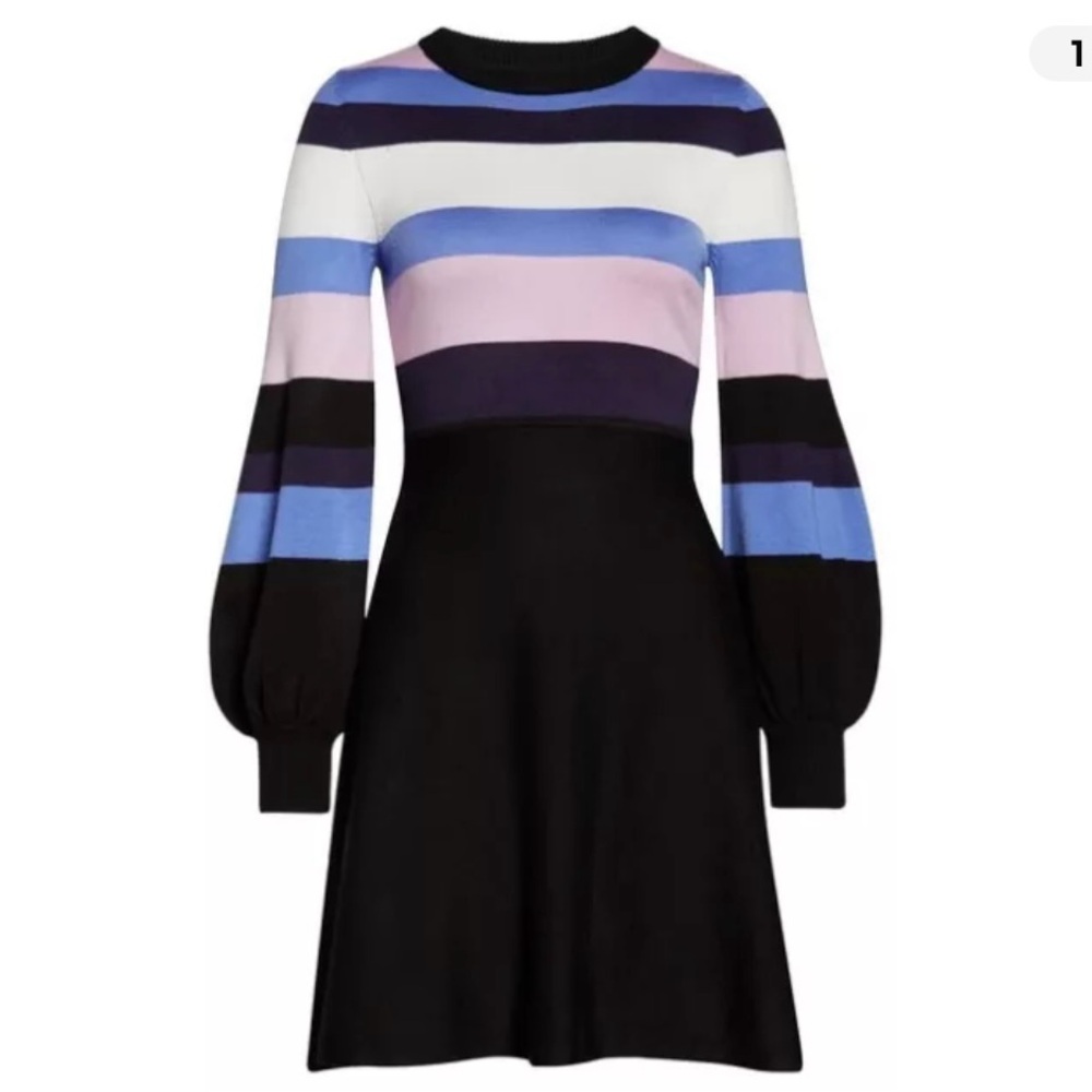 Vince Camuto Colorblock Long Sleeve Sweater Dress